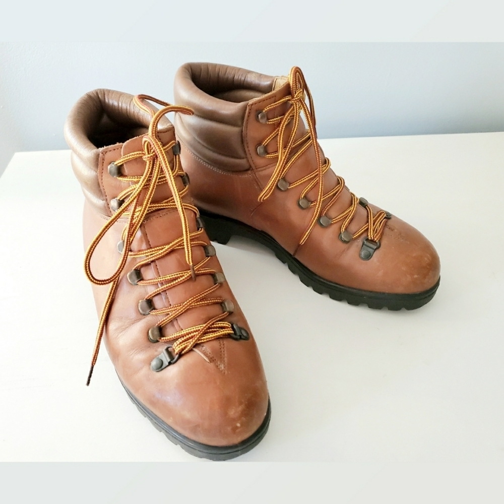 Vintage Raichle Brown Leather Hiking Boots